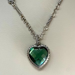 Brighton Newport Green Heart Crystal Necklace